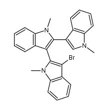 1,1'1''-trimethyl-3-bromo-2,3'-2'-3''-triindolyl结构式