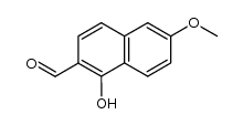 1-hydroxy-6-methoxy-naphthalene-2-carboxaldehyde结构式