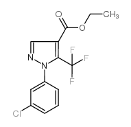 1-(3-氯苯基)-5-(三氟甲基)-1H-吡唑-4-羧酸乙酯结构式