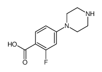 2-氟-4-(1-哌嗪)苯甲酸结构式