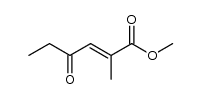 (E)-Methyl 2-methyl-4-oxo-2-hexenoate Structure