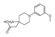 2-(4-氨基-1-(3-甲氧基苯基)哌啶-4-基)乙酸结构式