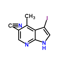5-Cyano-3-iodo-4-Methyl-7-azaindole Structure
