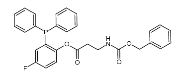 N-(benzyloxycarbonyl)-β-alanine 2-(diphenylphosphanyl)-4-fluorophenyl ester结构式