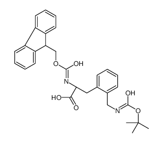 Fmoc-2-(Boc-氨基甲基)-D-苯丙氨酸结构式