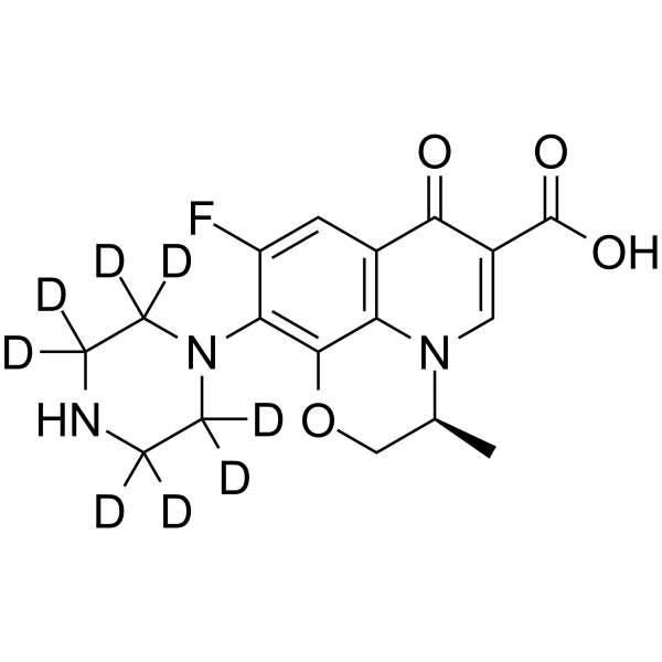 Desmethyl Levofloxacin-d8结构式