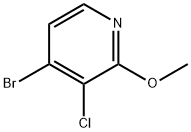 4-溴-3-氯-2-甲氧基吡啶结构式