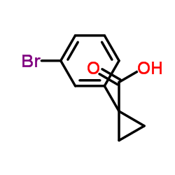 1-(3-溴苯基)环丙烷甲酸结构式