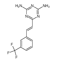 2,4-diamino--6-<2-(3-trifluoromethylphenyl)ethenyl>-1,3,5-triazine Structure