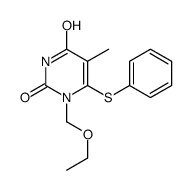1-(ethoxymethyl)-5-methyl-6-phenylsulfanylpyrimidine-2,4-dione Structure