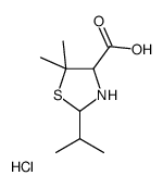 5,5-dimethyl-2-propan-2-yl-1,3-thiazolidine-4-carboxylic acid,hydrochloride Structure