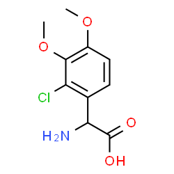 2-Amino-2-(2-chloro-3,4-dimethoxyphenyl)acetic Acid Structure