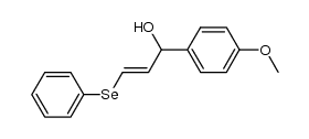 (E)-1-(4-methoxyphenyl)-3-(phenylselanyl)prop-2-en-1-ol结构式