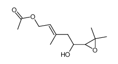 1-acetoxy-5-hydroxy-6,7-epoxy-3,7-dimethyl-octa-2e-ene Structure