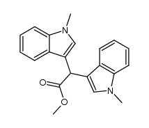 methyl 2,2-bis(1-methyl-1H-indol-3-yl)acetate结构式