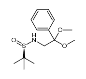 (R)-N-tert-butanesulfinyl 2,2-dimethoxy-2-phenylethylamine结构式