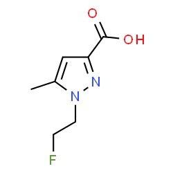 1-(2-Fluoroethyl)-5-methyl-1H-pyrazole-3-carboxylic acid Structure