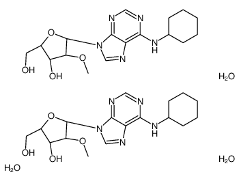 (2R,3R,4R,5R)-5-[6-(cyclohexylamino)purin-9-yl]-2-(hydroxymethyl)-4-methoxyoxolan-3-ol,trihydrate Structure