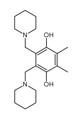 2,3-dimethyl-5,6-bis-piperidin-1-ylmethyl-benzene-1,4-diol结构式
