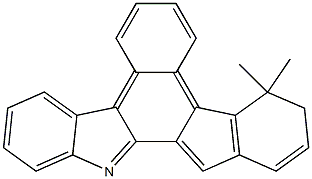 13,14-二氢-14,14-二甲基-苯并[C]吲哚并[2,1-A]咔唑结构式