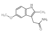 2-(5-甲氧基-2-甲基-1H-吲哚-3-基)乙酰胺结构式