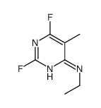 N-乙基-2,6-二氟-5-甲基-4-嘧啶胺结构式