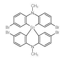 5,5'-Dimethyl-2,2',8,8'-tetrabrom-10,10'-spiro-bi<5,10-dihydro-phenazastannin> Structure