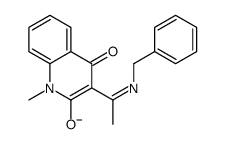 3-(N-benzyl-C-methylcarbonimidoyl)-1-methyl-4-oxoquinolin-2-olate结构式