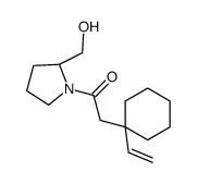 2-(1-ethenylcyclohexyl)-1-[(2S)-2-(hydroxymethyl)pyrrolidin-1-yl]ethanone结构式