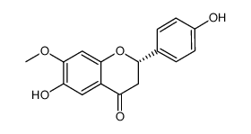 6,4'-二羟基-7-甲氧基二氢黄酮结构式