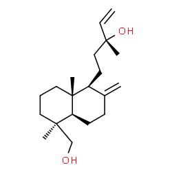 Labda-8(17),14-diene-13,19-diol Structure