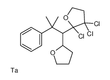 tantalum,2,3,3-trichloro-2-[2-methyl-1-(oxolan-2-yl)-2-phenylpropyl]oxolane Structure