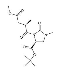 (S)-tert-butyl 3-((R)-4-methoxy-2-methyl-4-oxobutanoyl)-1-methyl-2-oxoimidazolidine-4-carboxylate结构式