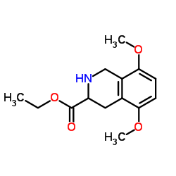 5,8-Dimethoxy-1,2,3,4-tetrhydro-isoquinoline-3-carboxylic acid ethyl ester Structure