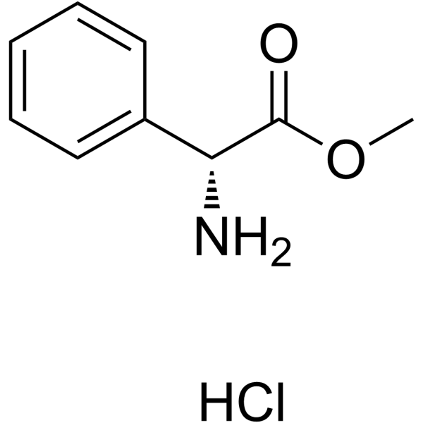 D-苯甘氨酸甲酯盐酸盐结构式