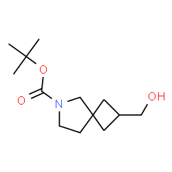 2-(羟甲基)-6-氮杂螺[3.4]辛烷6-羧酸叔丁酯结构式