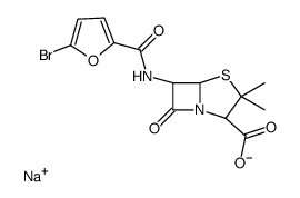 2-Bromofurylpenicillin sodium salt structure