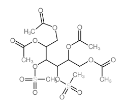 D-Mannitol,1,2,5,6-tetraacetate 3,4-dimethanesulfonate结构式