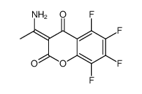 3-(1-aminoethylidene)-5,6,7,8-tetrafluorochromene-2,4-dione Structure