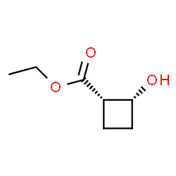 Cyclobutanecarboxylic acid, 2-hydroxy-, ethyl ester, (1S,2R)- (9CI) structure