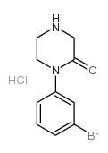 1-(3-溴苯基)-哌嗪-2-酮盐酸盐结构式
