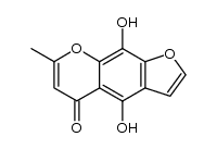 4,9-Dihydroxy-7-methyl-5H-furo[3,2-g][1]benzopyran-5-one Structure