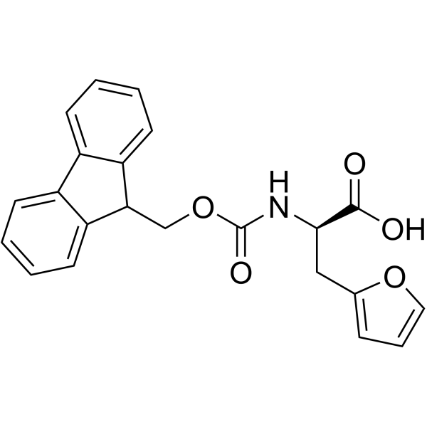 N-[(9H-芴-9-基甲氧基)羰基]-3-(2-呋喃基)-D-丙氨酸结构式