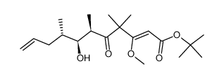 tert-butyl (6R,7S,8S,Z)-7-hydroxy-3-methoxy-4,4,6,8-tetramethyl-5-oxoundeca-2,10-dienoate结构式