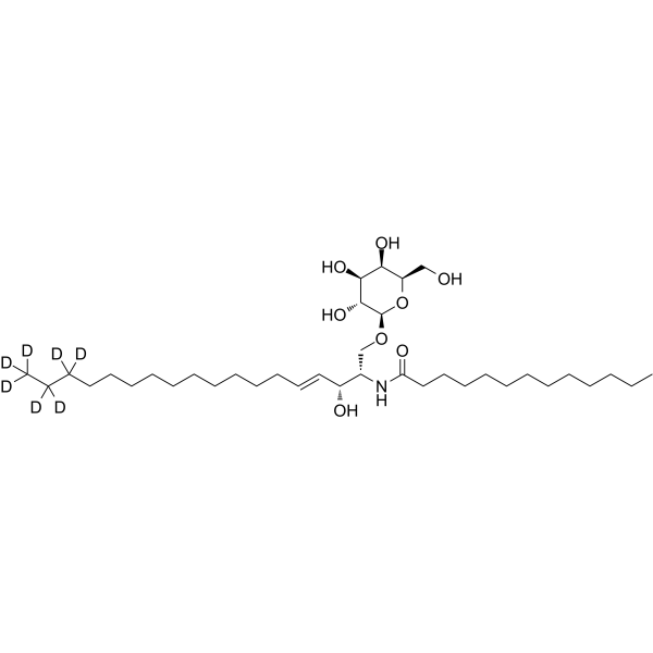 D-Galactosyl-β-1,1'-N-tridecanoyl-D-erythro-sphingosine-d7 Structure