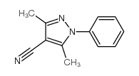 3,5-二甲基-1-苯基-1H-吡唑-4-甲腈结构式