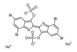 disodium 5,5',7,7'-tetrabromo[2,2'-bi-1H-indole]-3,3'-diyl disulphate结构式
