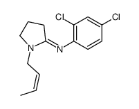 1-[(E)-but-2-enyl]-N-(2,4-dichlorophenyl)pyrrolidin-2-imine结构式