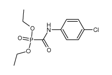 (4-chloro-phenylcarbamoyl)-phosphonic acid diethyl ester Structure