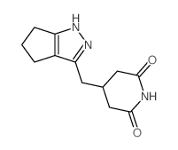 2,6-Piperidinedione,4-[(1,4,5,6-tetrahydro-3-cyclopentapyrazolyl)methyl]- Structure